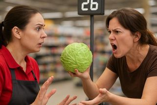 „To si strčte někam!“ Letící hlávka zelí vyvolala v obchodě scénu, při které musela zasahovat ochranka